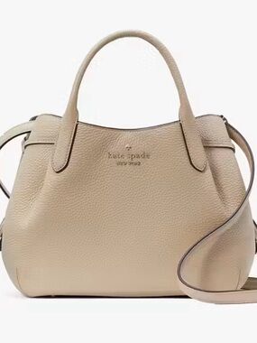 kate spade New York Beige Dumpling Leather Satchel